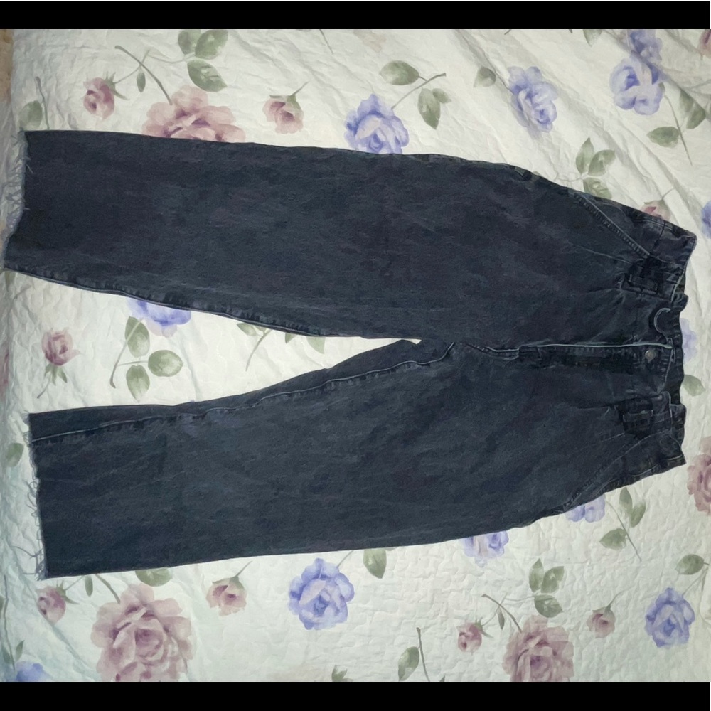 Paper bag jeans cropped